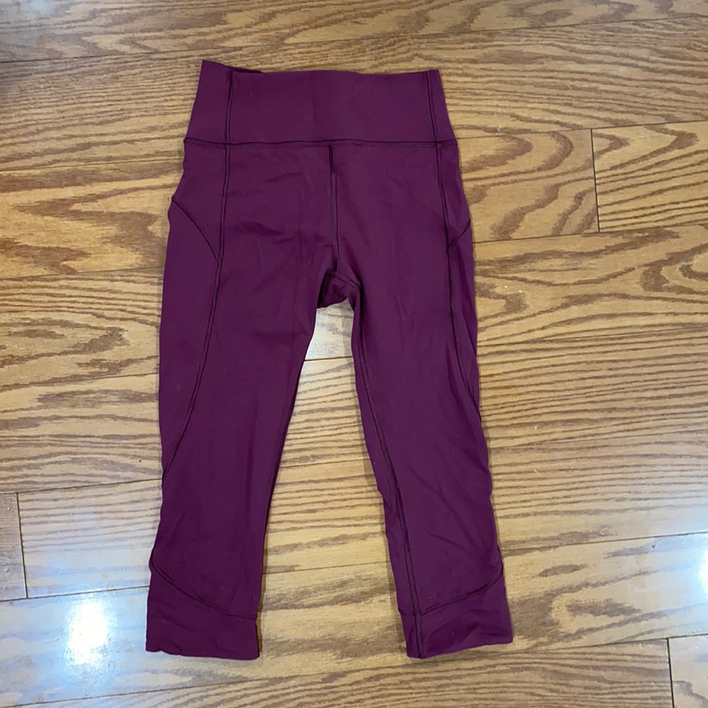 Burgundy LULULEMON leggings